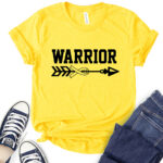 warrior t shirt for women yellow