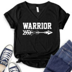 warrior t shirt v neck for women black