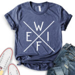 wife t shirt for women heather navy
