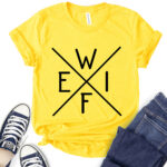 wife t shirt for women yellow