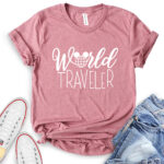world traveller t shirt for women heather mauve