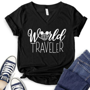 World Traveller T-Shirt V-Neck for Women 2